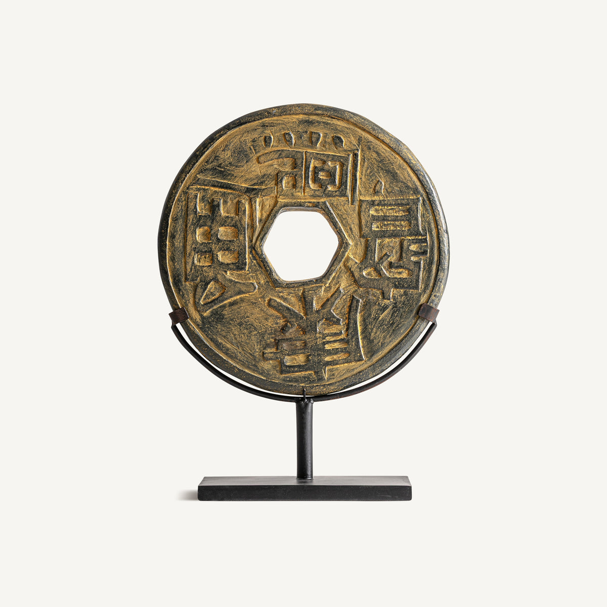 Figura decorativa Janah — Piedra bronce patina