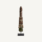 Figura decorativa Kikey — Madera tropical chocolate envejecido