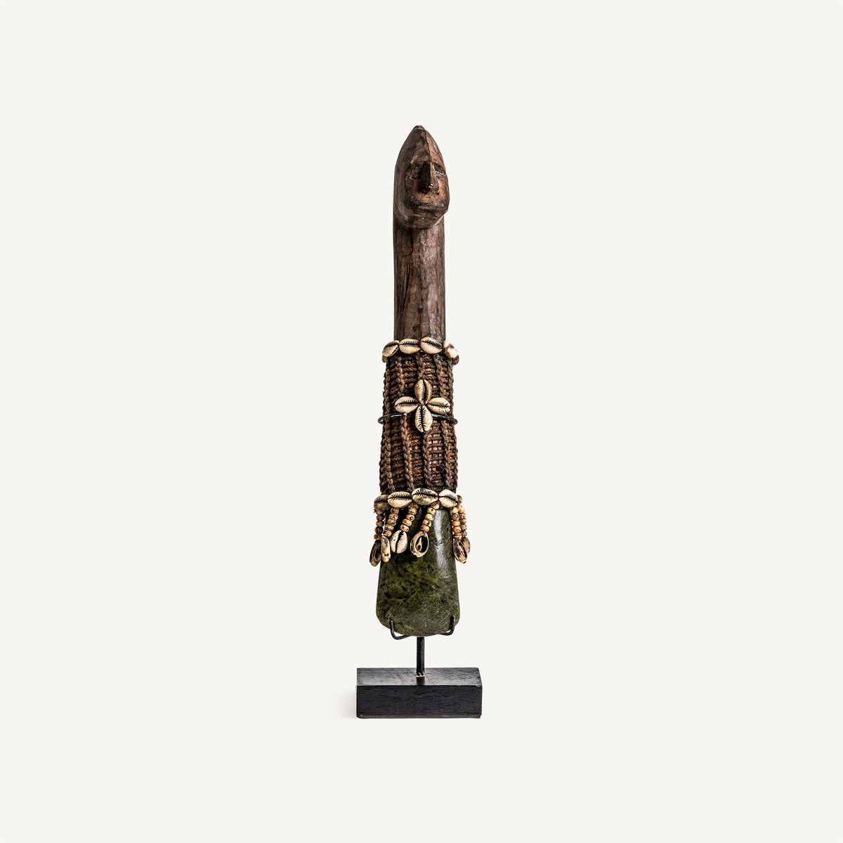 Figura decorativa Kikey — Madera tropical chocolate envejecido