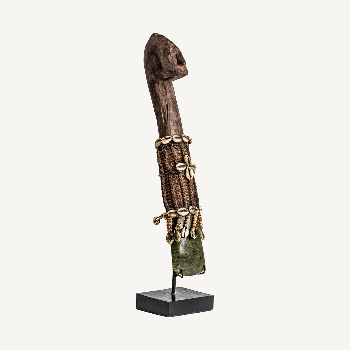 Figura decorativa Kikey — Madera tropical chocolate envejecido