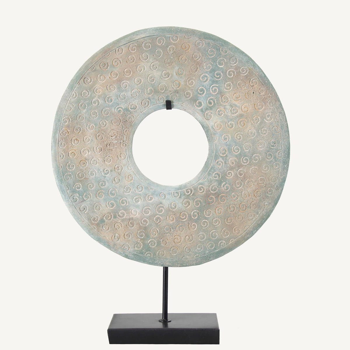 Figura decorativa Shany — Resina tonos de azul decapado