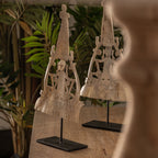 Figura decorativa Sharik — Madera tropical blanco roto