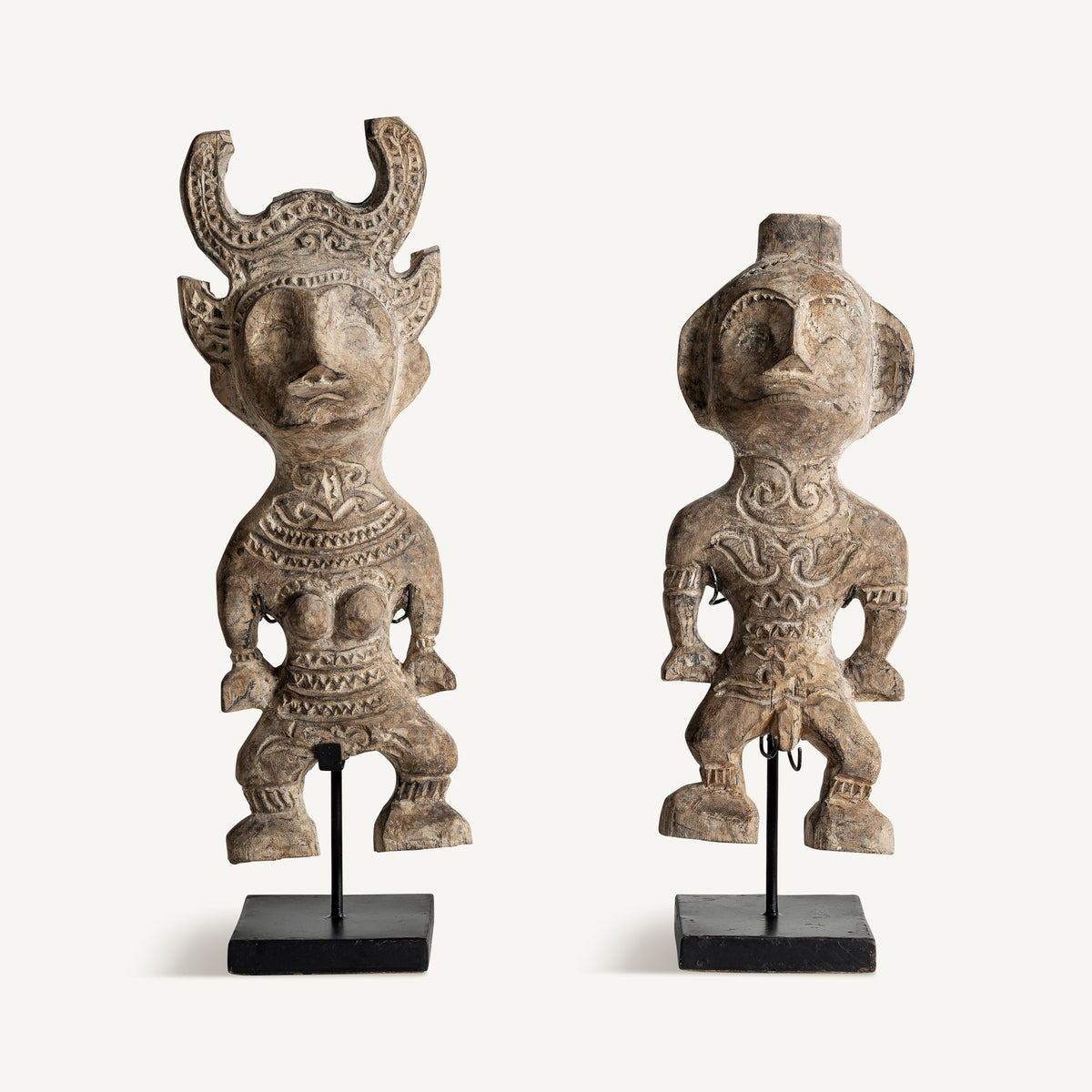 Figura decorativa tum J/2 — Madera de mango marrón envejecido