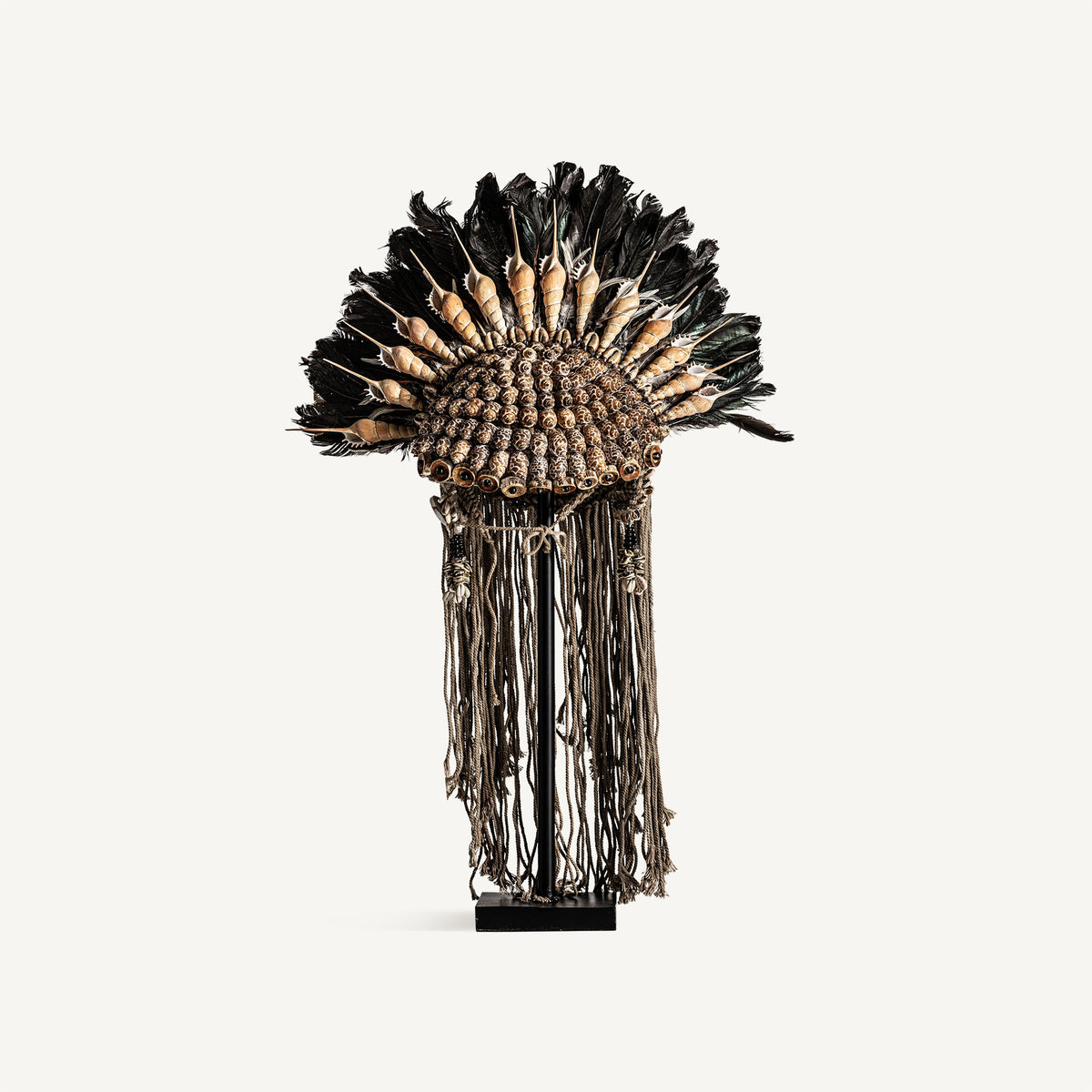 Figura decorativa Xhiaej — Fibra natural marrón