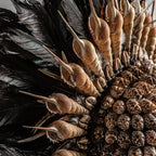 Figura decorativa Xhiaej — Fibra natural marrón