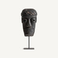 Figura étnica Lahan — Madera tropical marrón envejecido