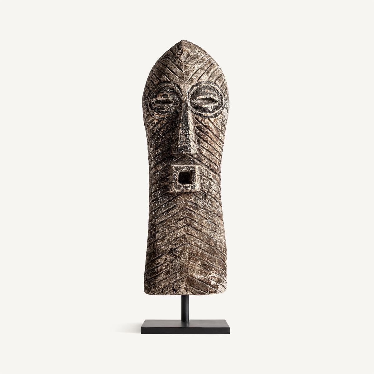 Figura Jakehe — Madera de mango marrón envejecido