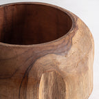 Jarrón Humble — Madera de teca marrón