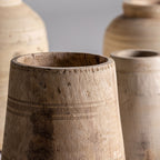 Jarrón Raynal — Madera suar marrón envejecido
