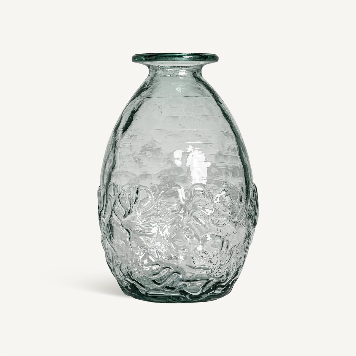 Jarrón Sumaya — Vidrio reciclado transparente