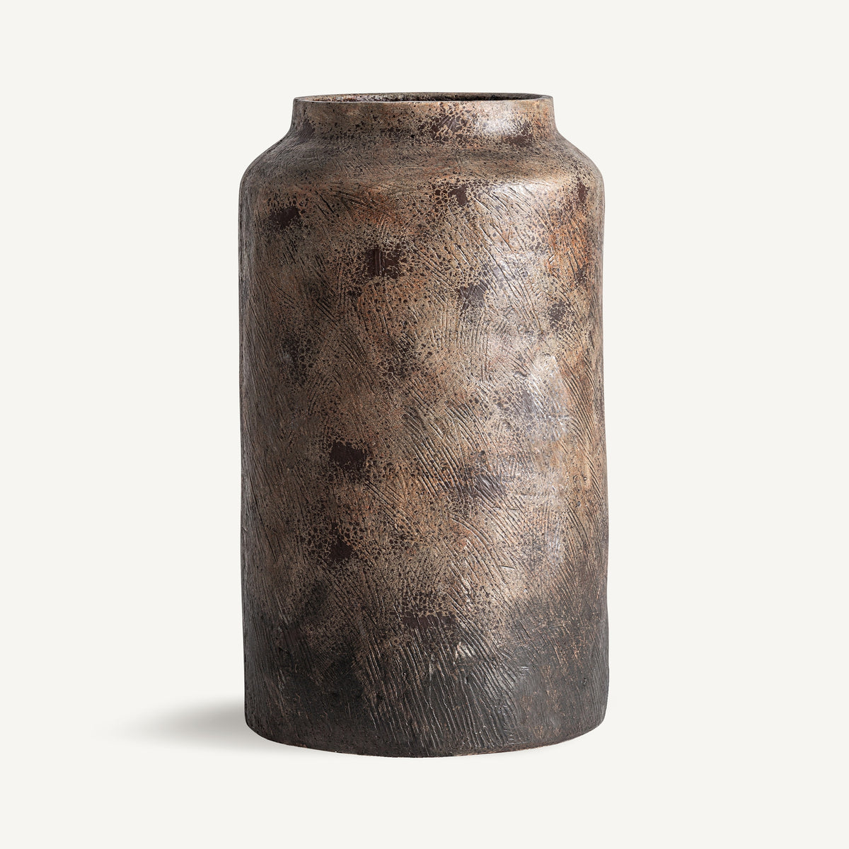 Jarrón Tignes — Fibrocemento marrón