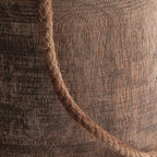 Jarrón Zaulle — Madera de teca reciclada marrón envejecido