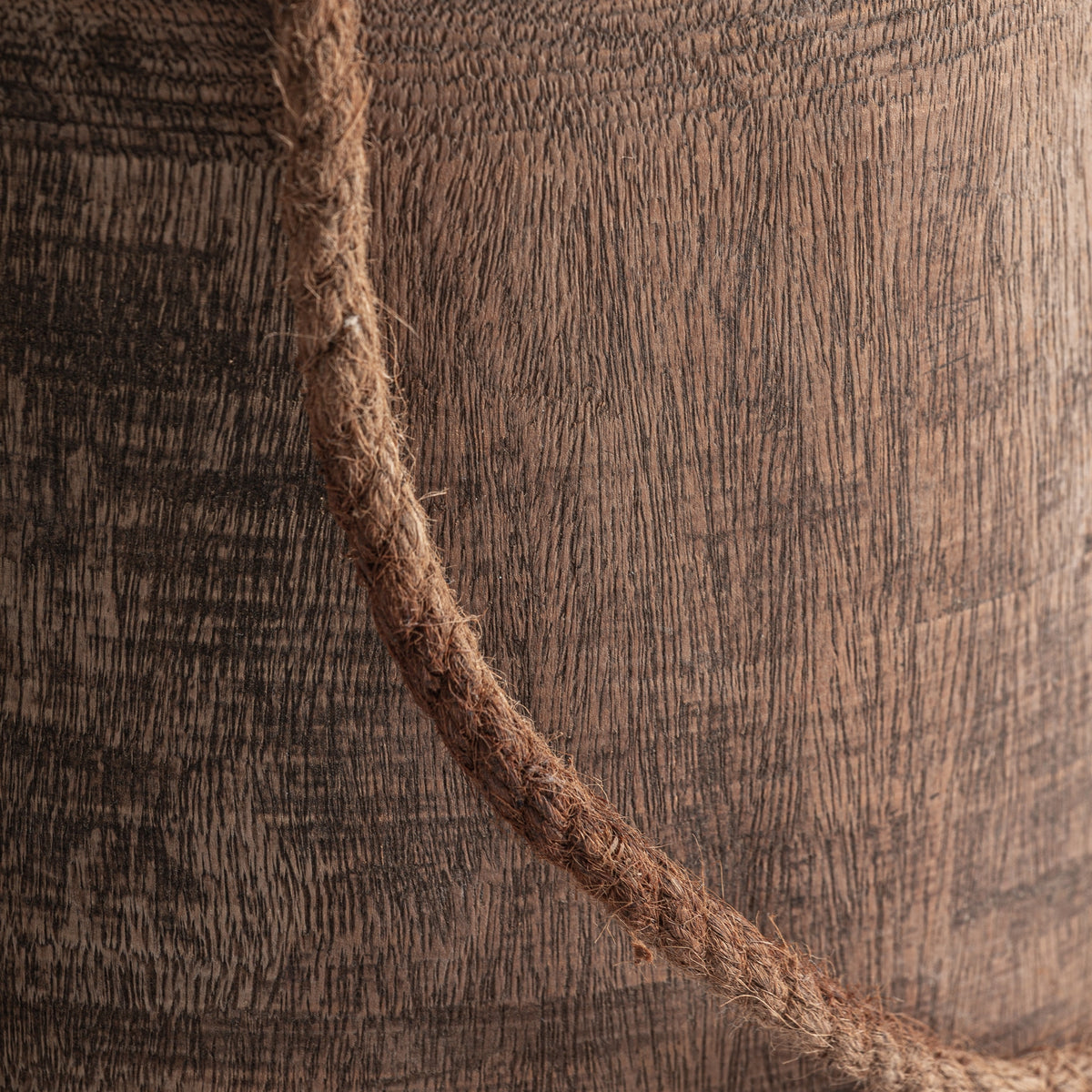 Jarrón Zaulle — Madera de teca reciclada marrón envejecido