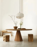 Mesa de comedor Jati — Ø130 × 76 cm — vista 4 — MUYUGA