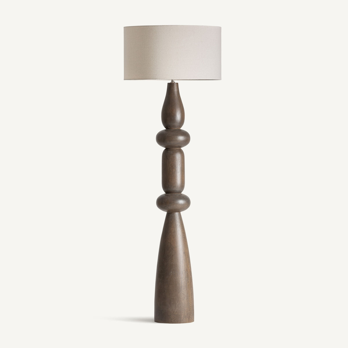Lámpara de pie Cinzia — Madera de mango marrón