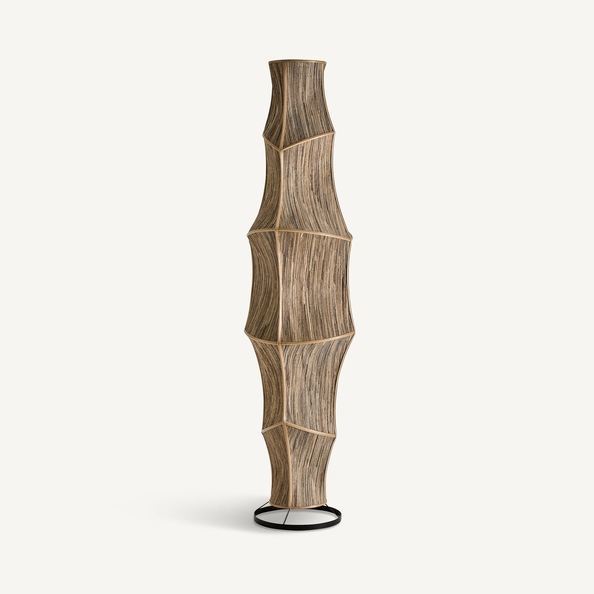 Lámpara de pie Lauzun — Fibra natural beige