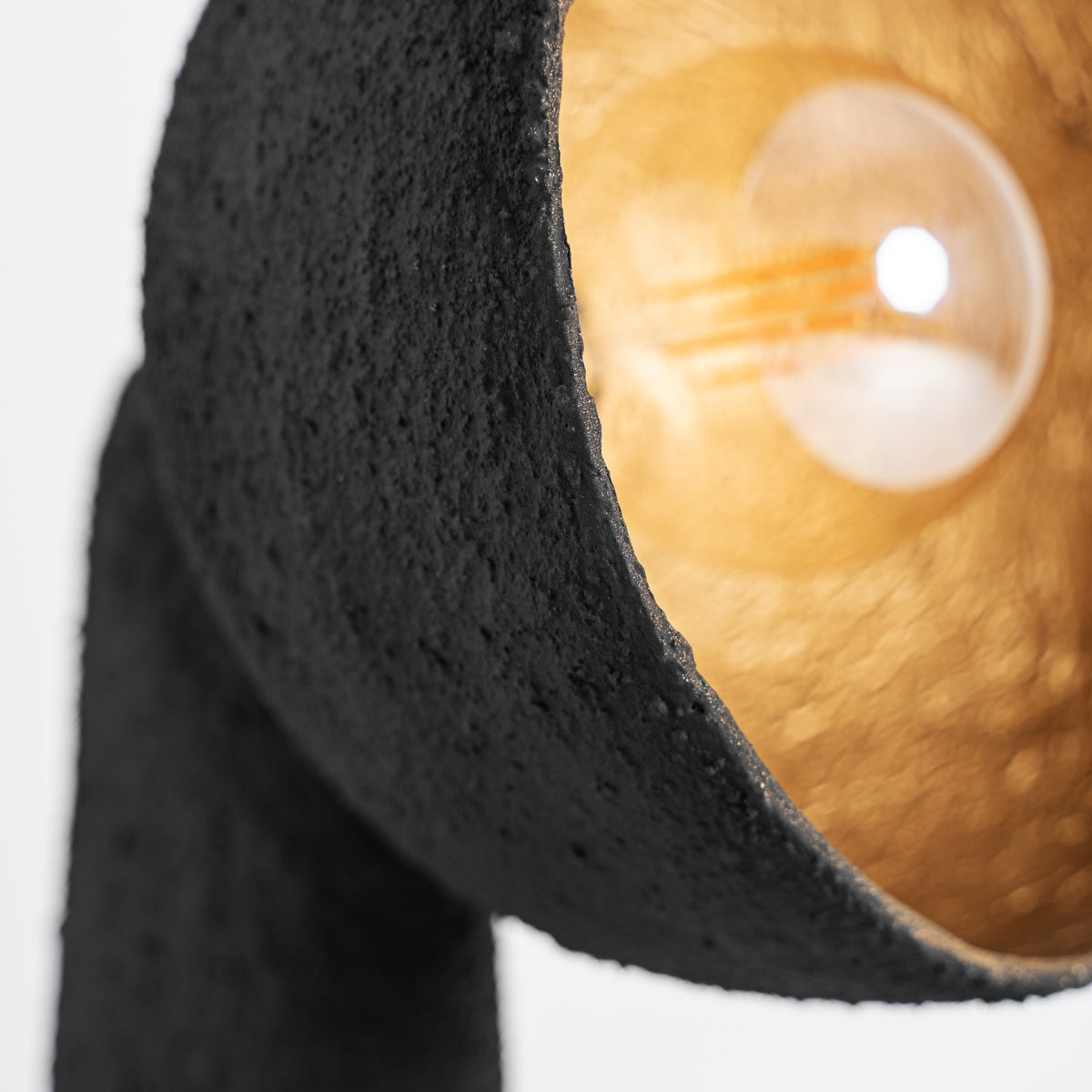 Lámpara de pie Lierop — Resina negro