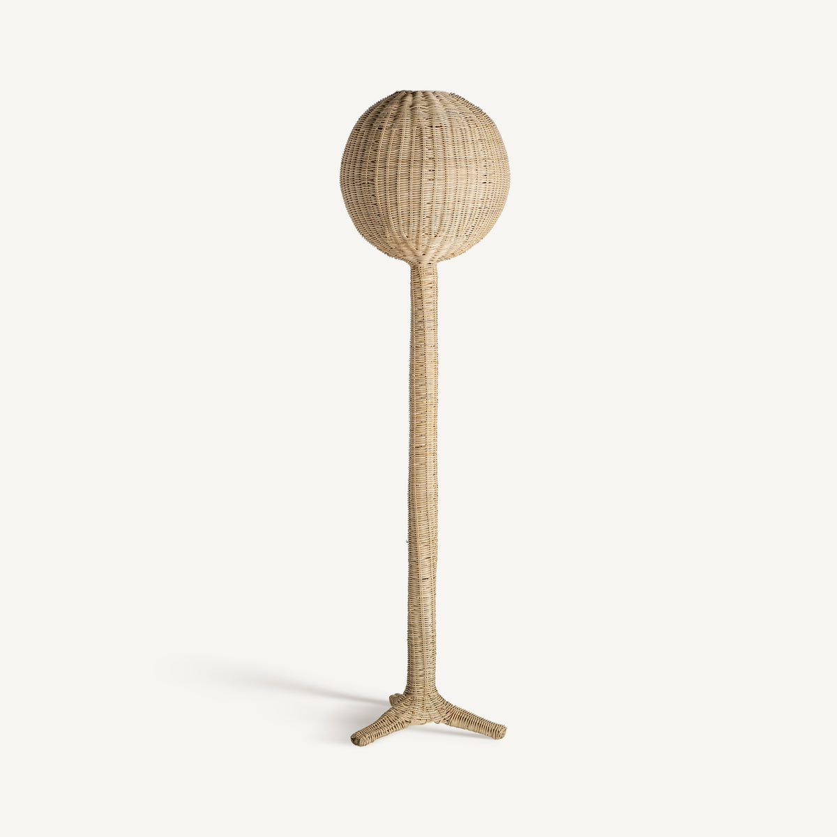 Lámpara de pie Sphere — Ratán marrón claro