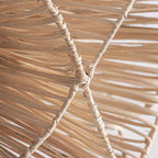Lámpara de pie Varsha — Madera de teca marrón claro natural