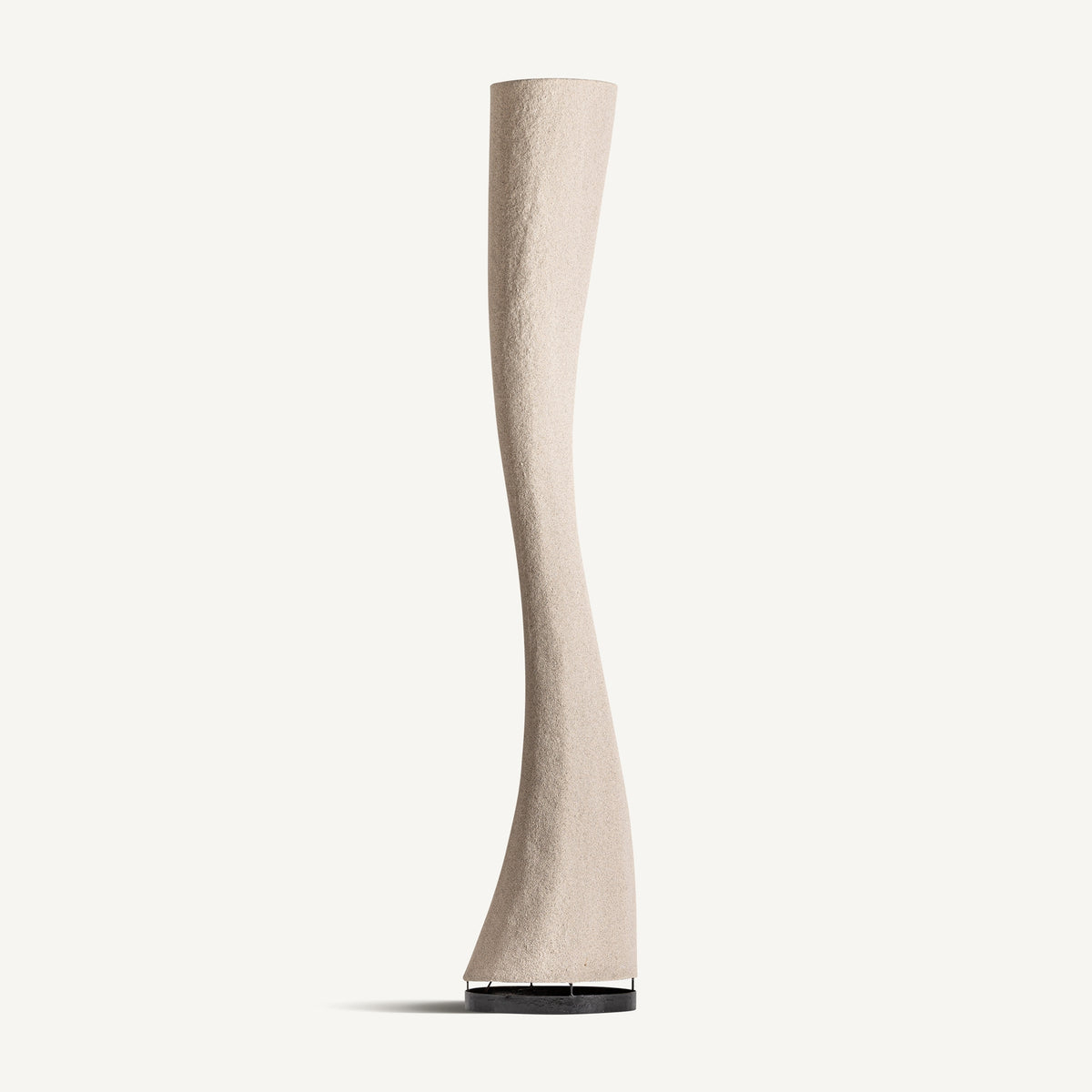 Lámpara de pie Walens — Fibra natural crema