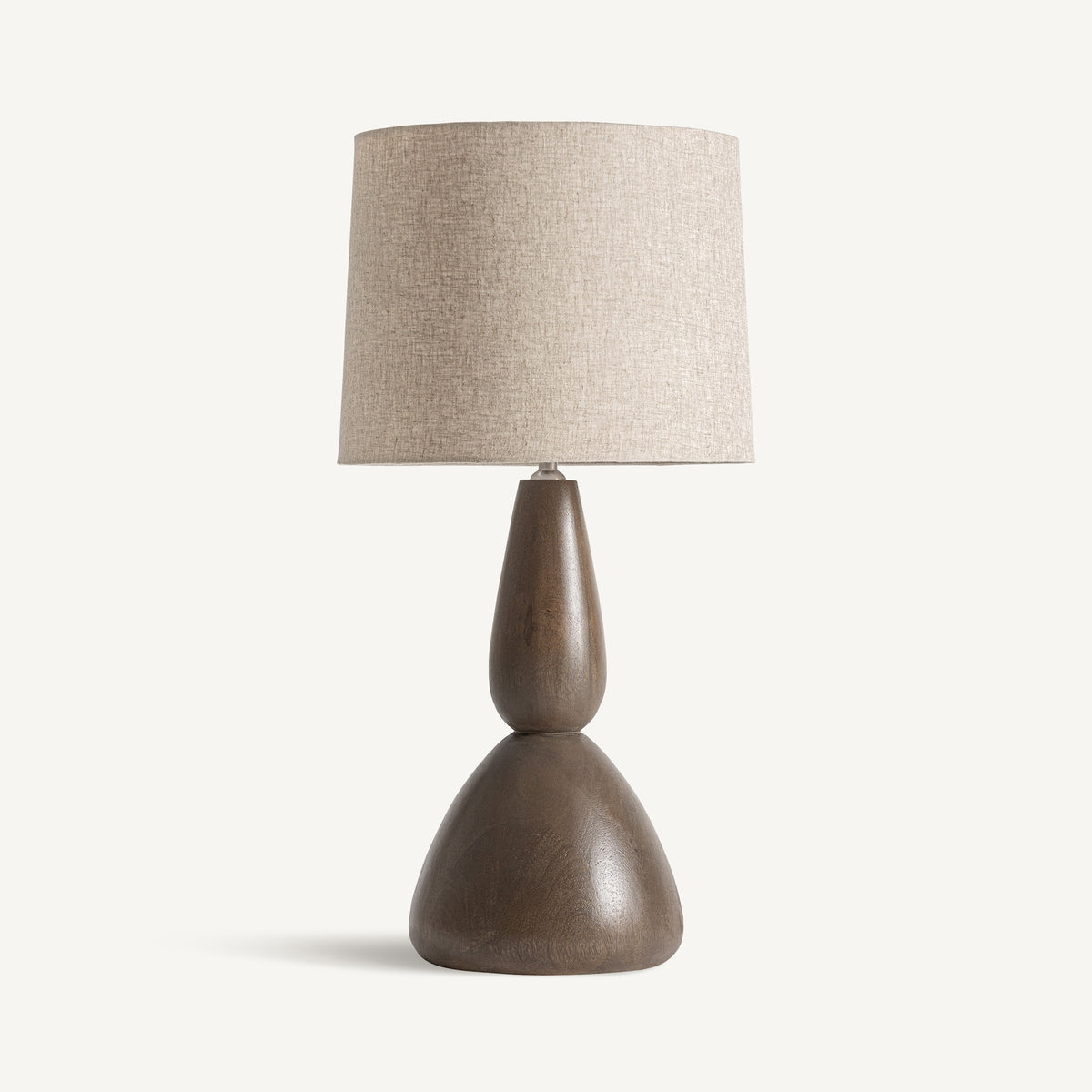 Lámpara de sobremesa Cinzia — Madera de mango marrón