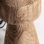 Lámpara de sobremesa Finja — Madera de mango marrón