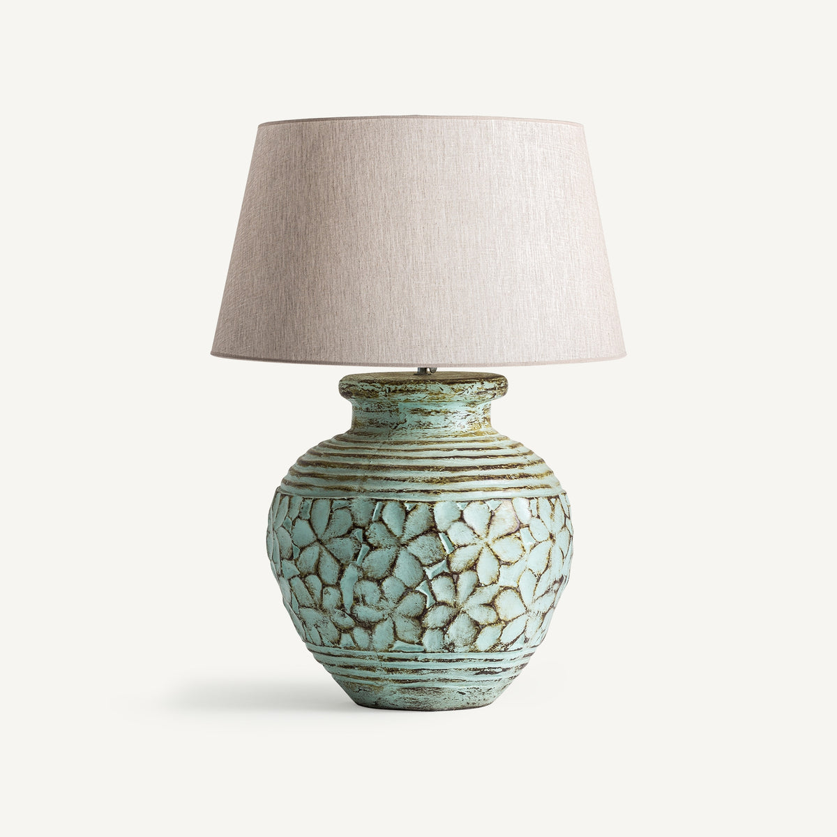 Lámpara de sobremesa Ladoua — Terracota verde envejecido