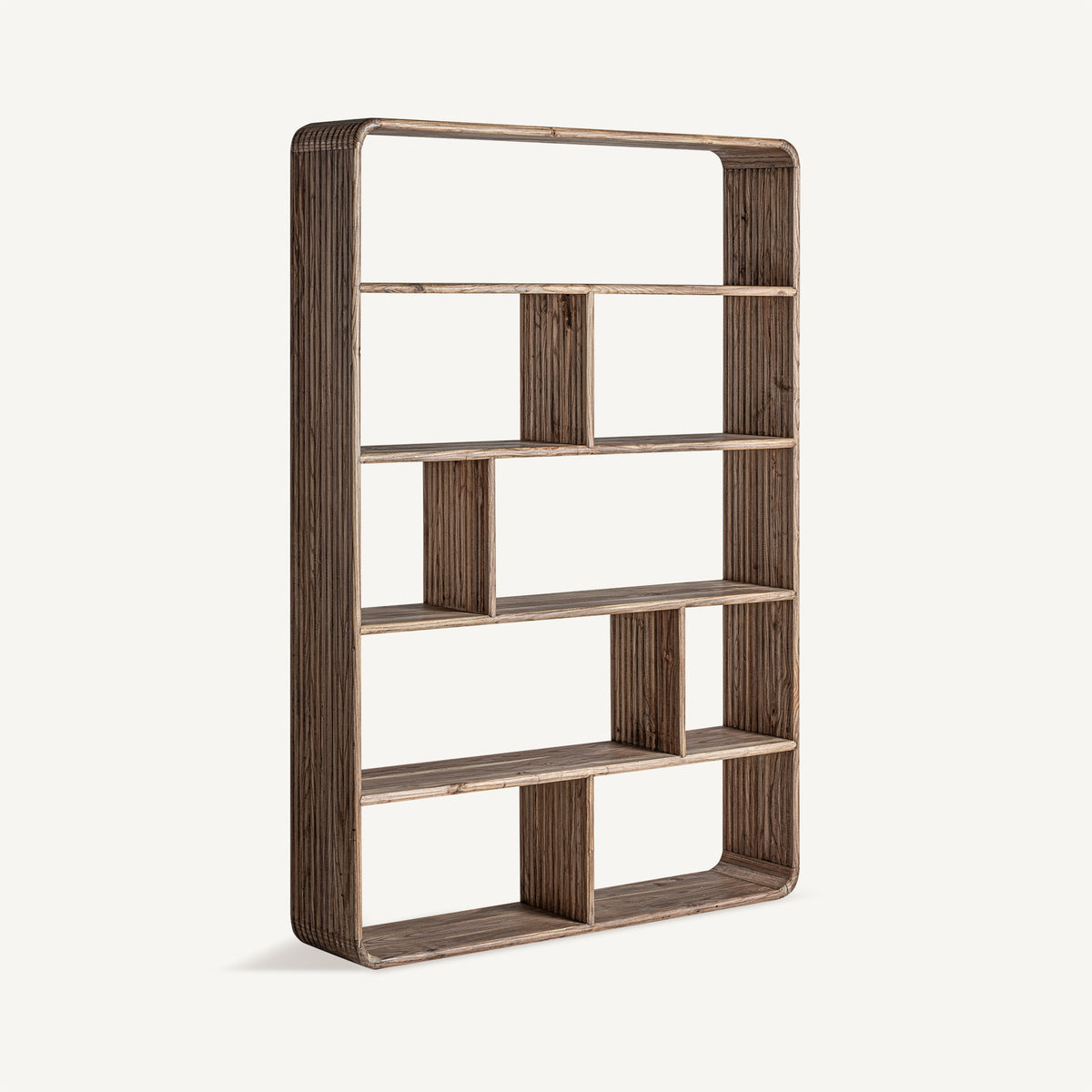 Librería Gloucester — Madera de olmo reciclado marrón claro