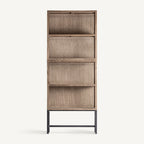 Libreria modular Bern — Madera de pino reciclado marrón