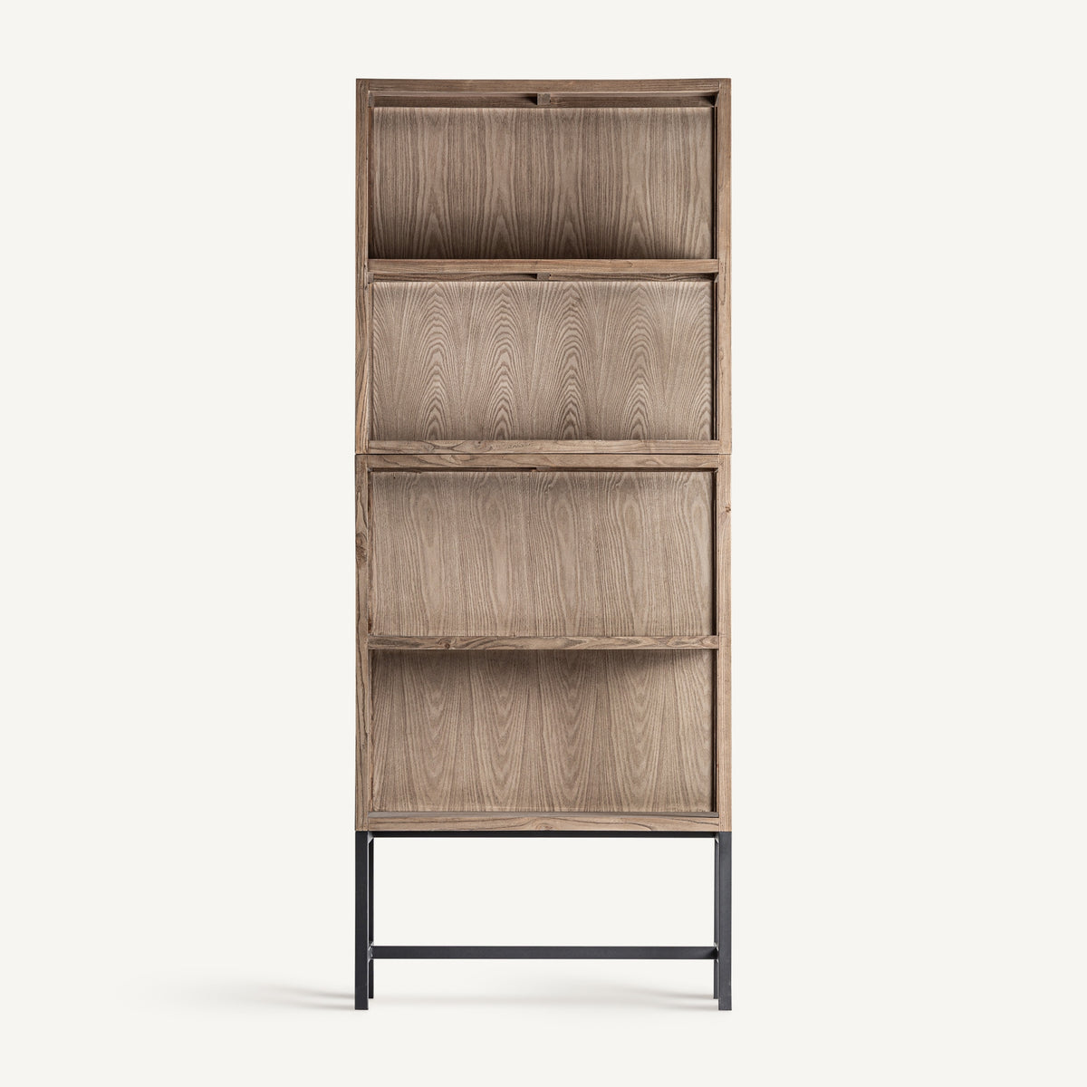 Libreria modular Bern — Madera de pino reciclado marrón