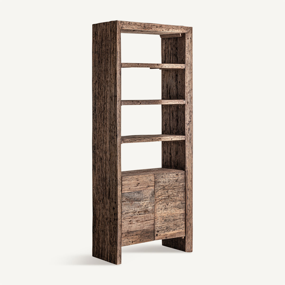 Librería Samsun — Madera recuperada marrón