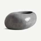 Macetero Biron — Terrazo gris brillo