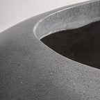 Macetero Biron — Terrazo gris brillo