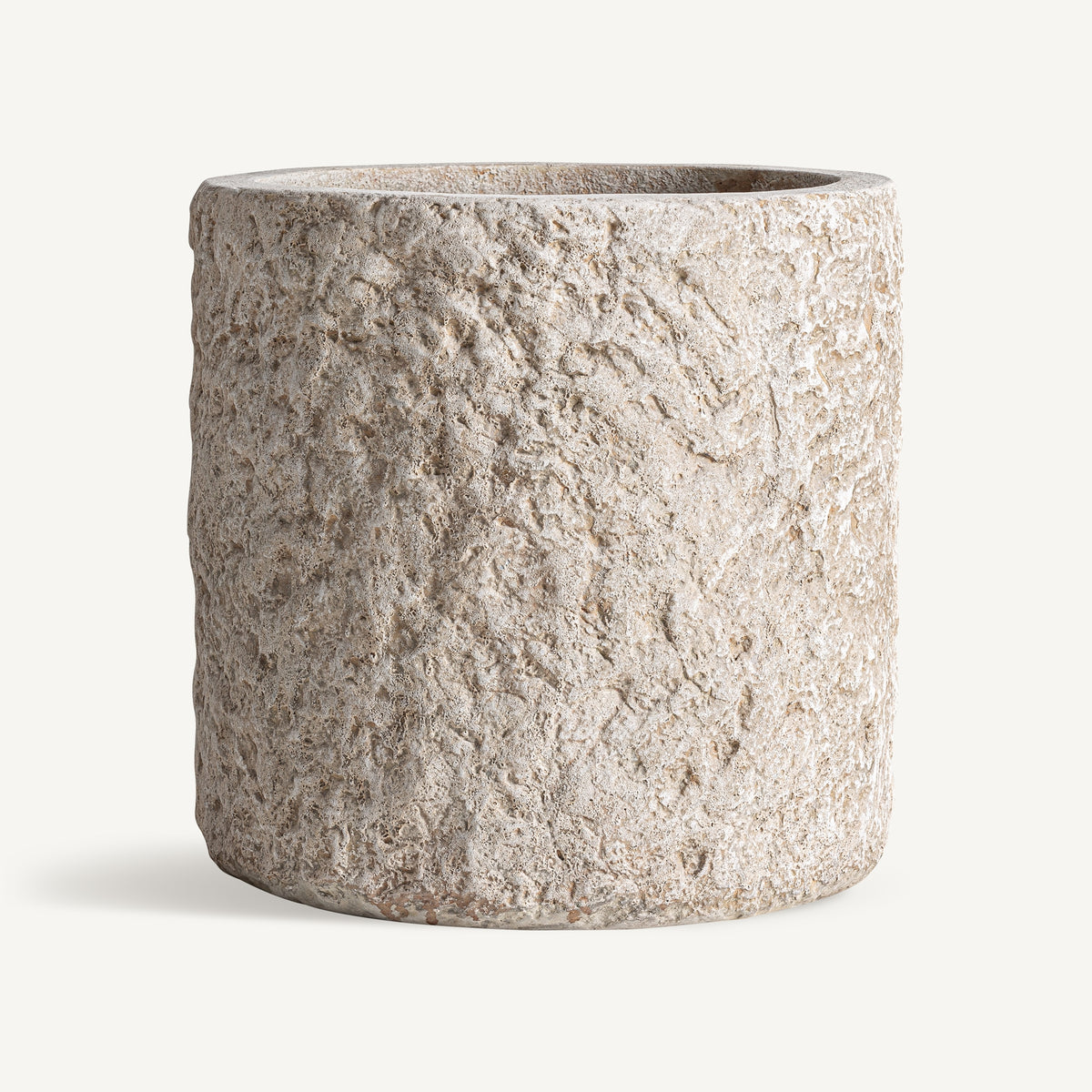 Macetero Brod — Cemento blanco roto