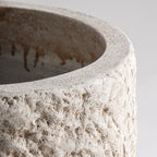Macetero Brod — Cemento blanco roto