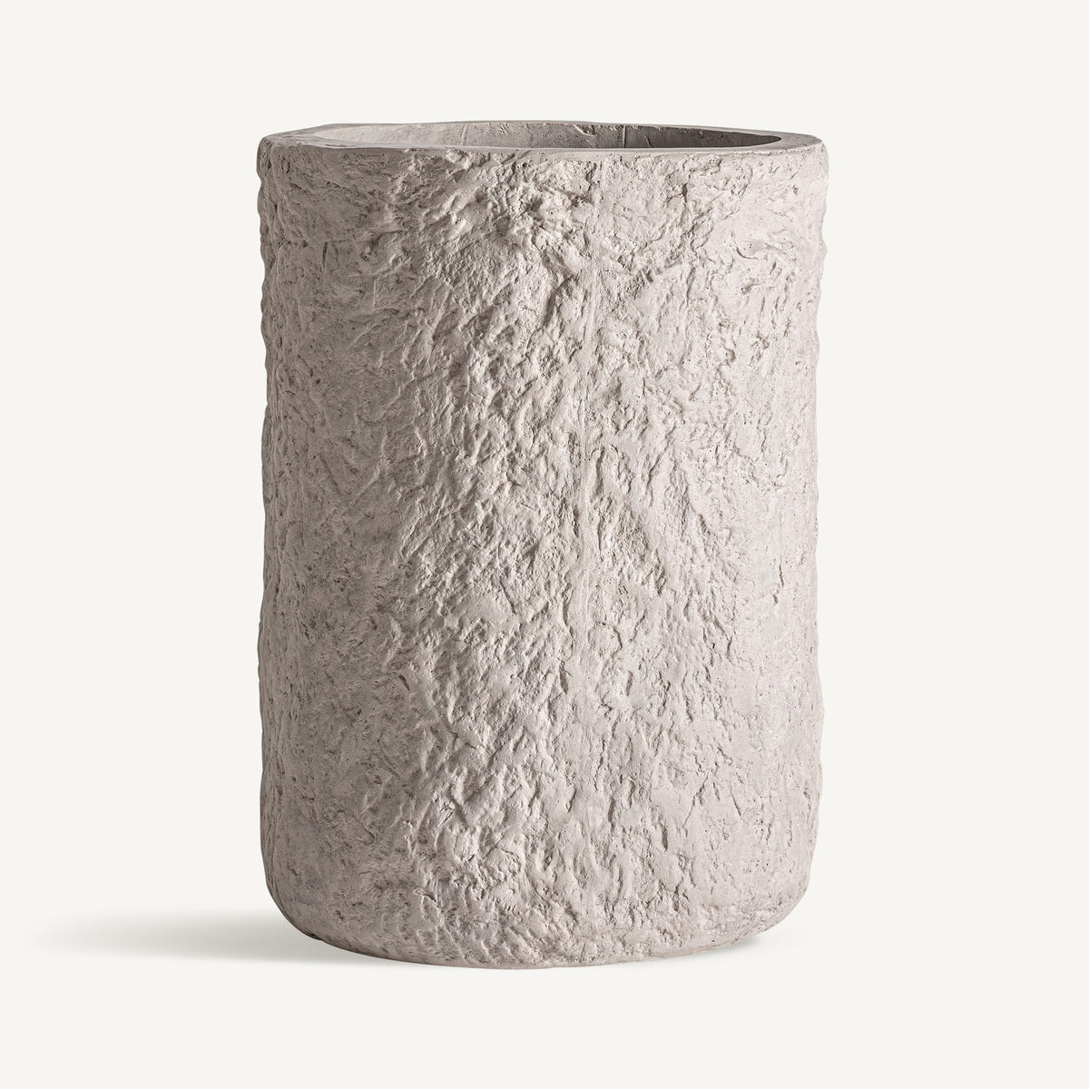 Macetero Brod — Cemento blanco roto