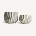 Macetero J/2 — Cerámica blanco