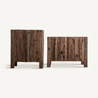 Macetero J/2 — Madera recuperada marrón