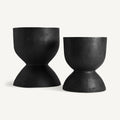 Macetero J/2 — Terracota negra