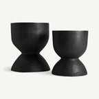 Macetero J/2 — Terracota negra