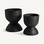 Macetero J/2 — Terracota negra