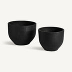 Macetero J/2 — Terracota negra