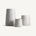 Macetero J/3 — Cemento blanco roto
