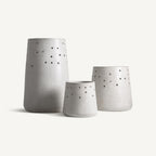 Macetero J/3 — Cemento blanco roto