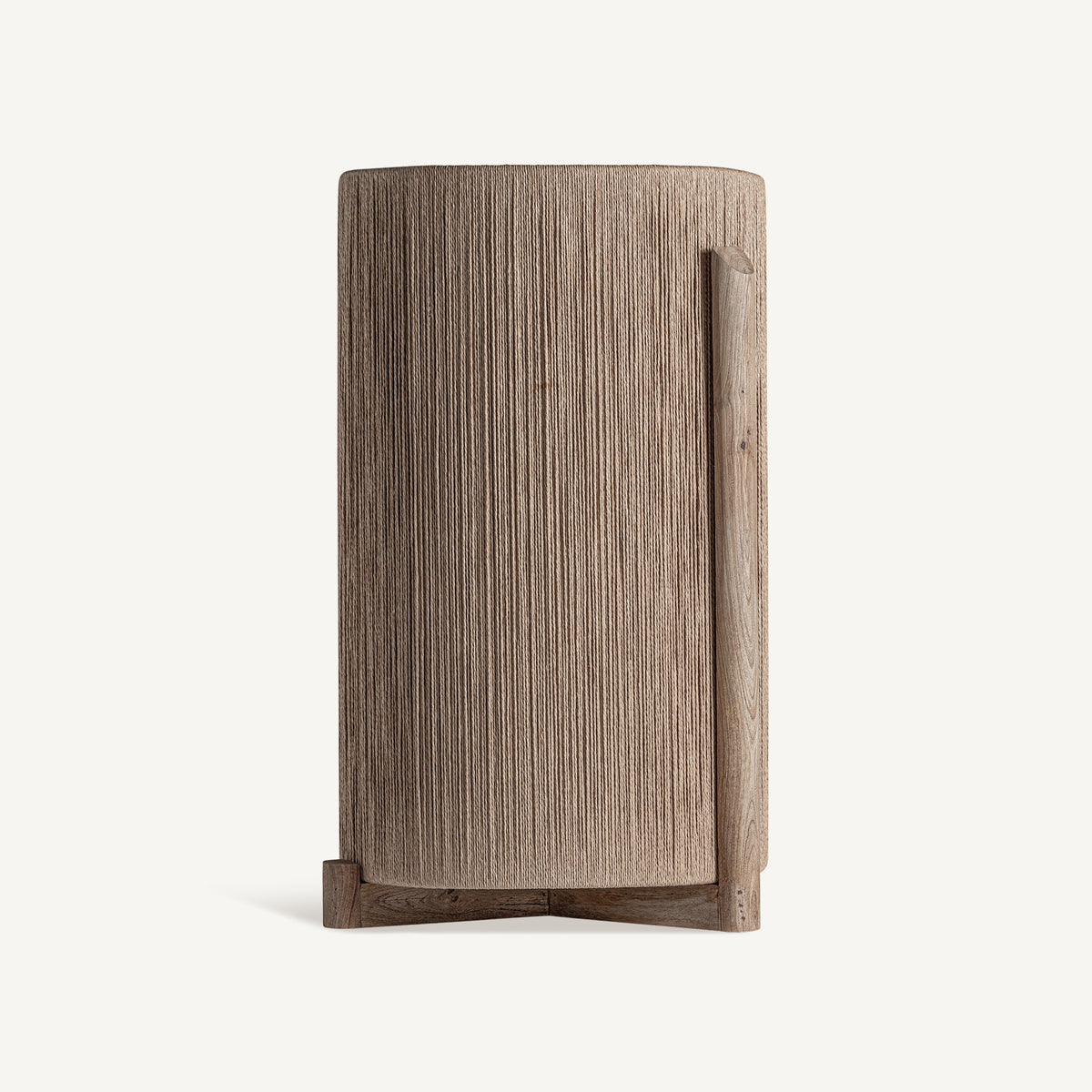 Macetero Jacquard — Madera de mango marrón