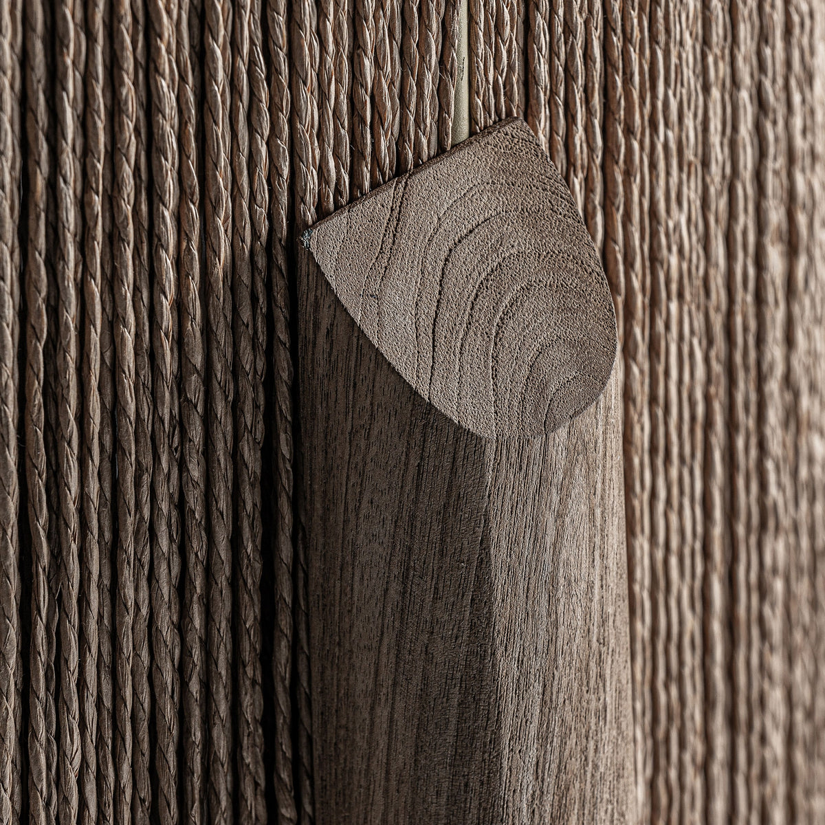 Macetero Jacquard — Madera de mango marrón