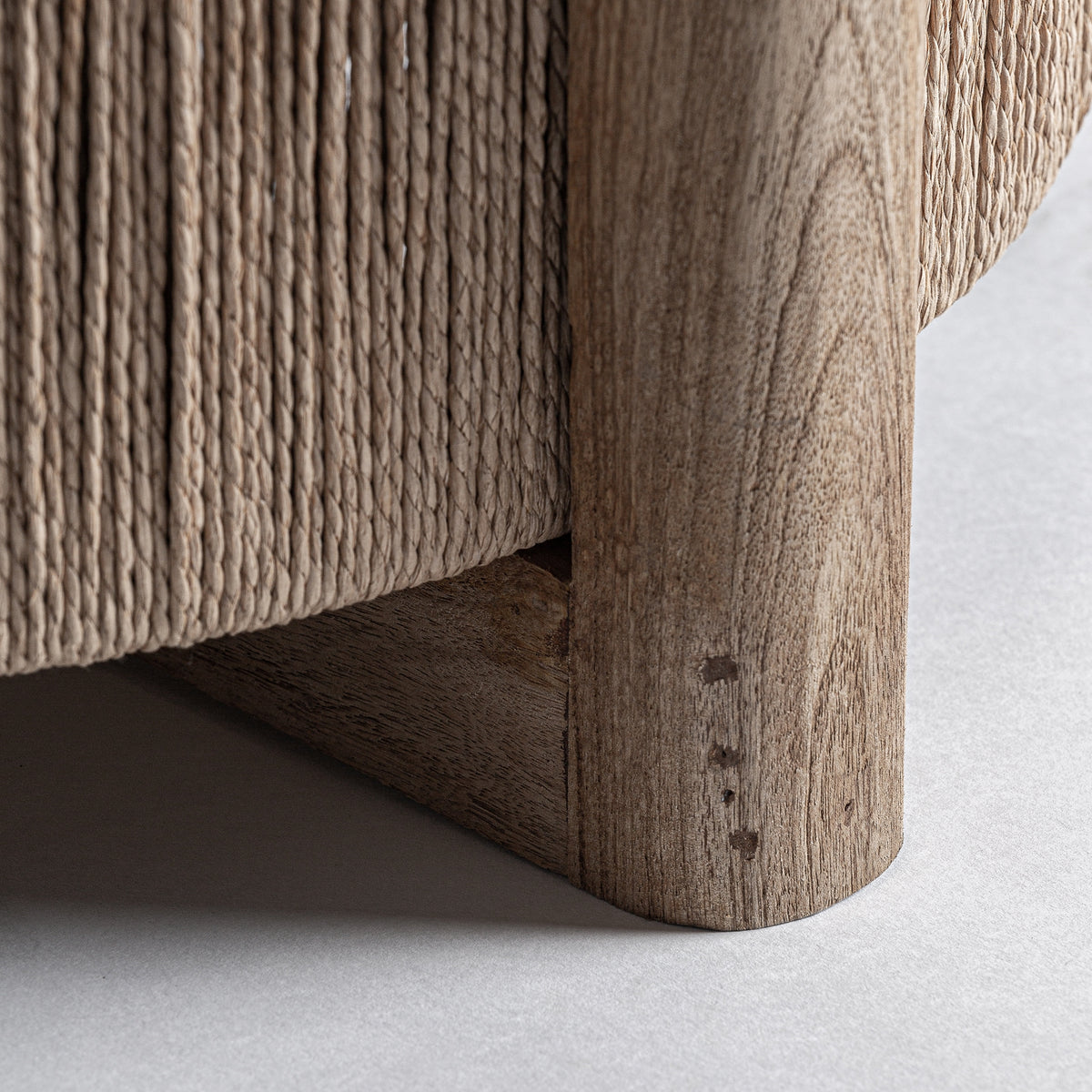 Macetero Jacquard — Madera de mango marrón