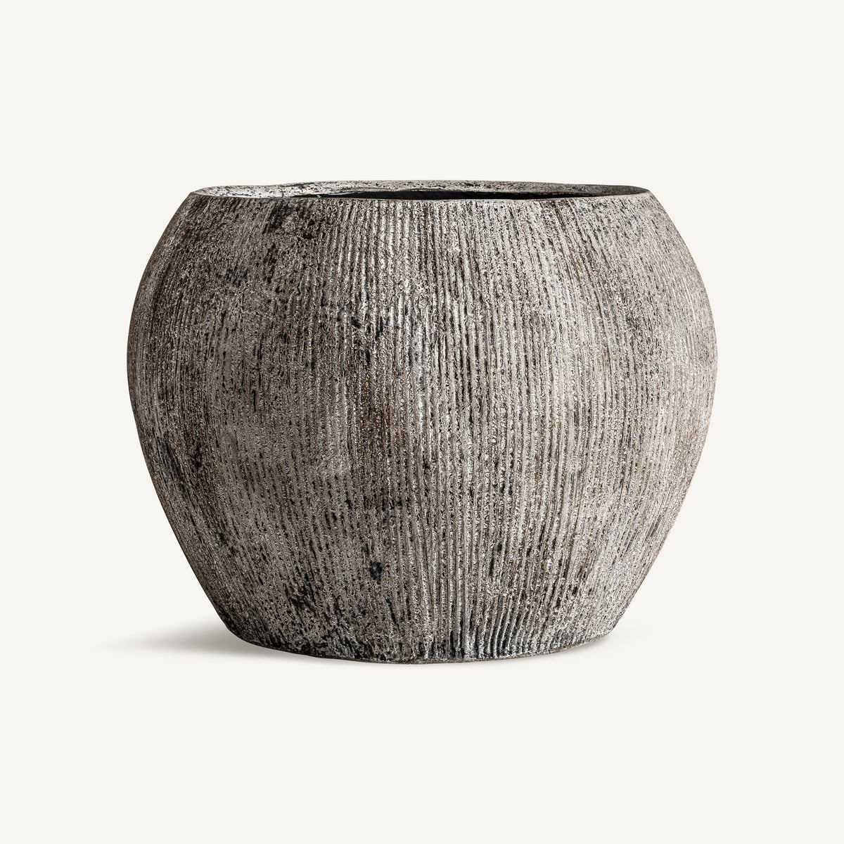 Macetero Miyuka — Hormigón armado gris envejecido