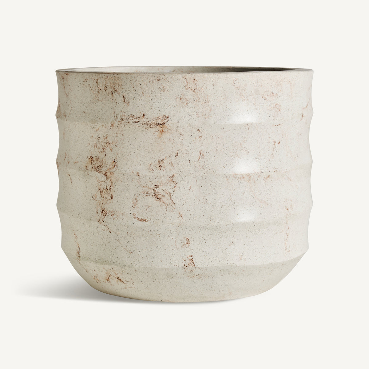 Macetero Sourzac — Terrazo blanco roto