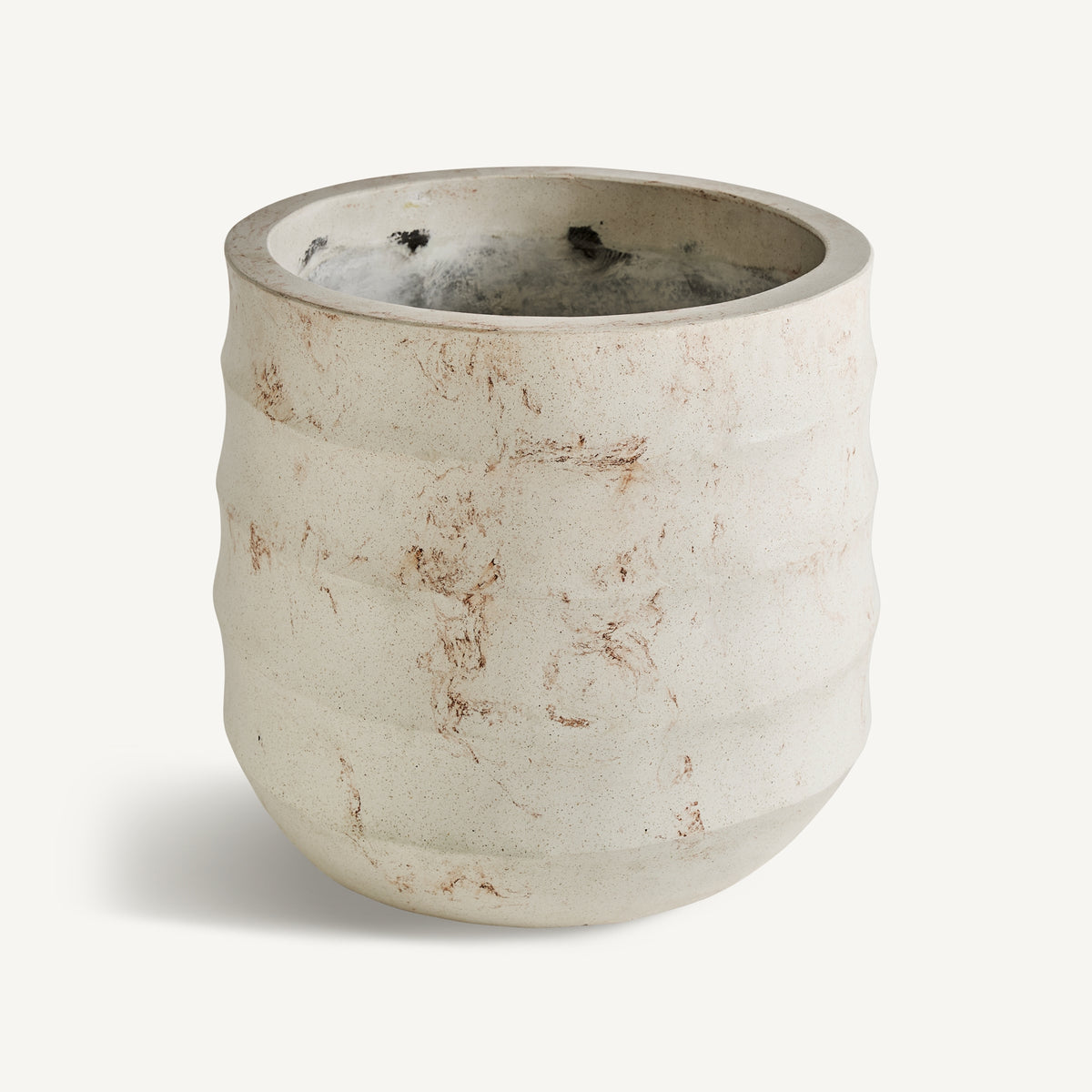Macetero Sourzac — Terrazo blanco roto